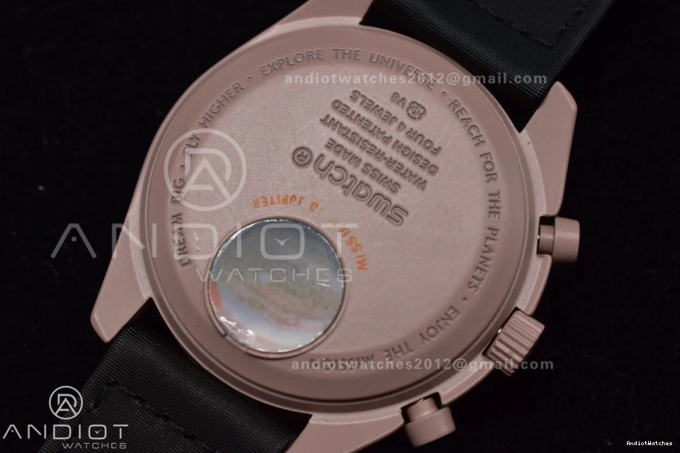 Moonwatch Bioceramic on Quartz Omega to x Mission Nylon 1176 FashionForward Strap Jupiter Swatch 0725